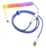 Ducky Premicord Afterglow Coiled Cable, USB Type-C to Type-A - 1.8m
