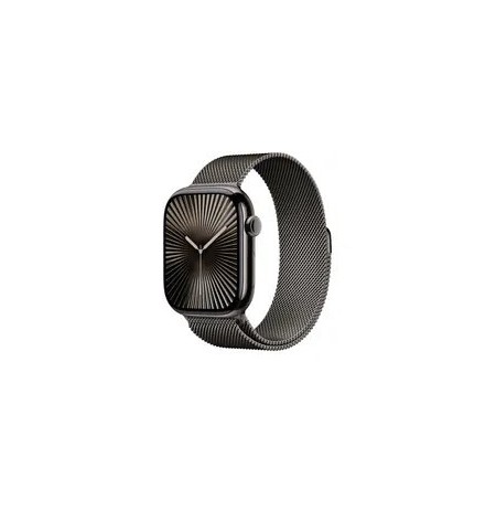 Apple Watch Series 10 GPS + Cellular 46mm Slate Titanium Case with Slate Milanese Loop - S/M
