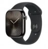Apple Watch Series 10 GPS + Cellular 46mm Slate Titanium Case with Black Sport Band - M/L