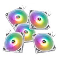 Bitspower Notos RGB PWM Fan, 120mm - White, 5-Pack
