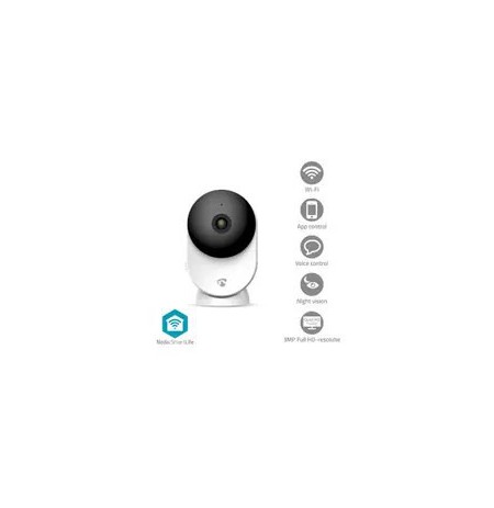 Indoor Camera Nedis Smartlife Wifi, motion sensor, night vision, white