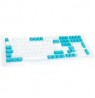 Ducky Keycap Set, PBT, ISO (EN) - white/blue