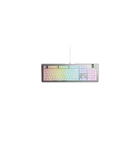 Glorious GMMK 3 Pro 100% Custom Gaming Keyboard - Pre-Built, ANSI (US), Fox Switches, Silver