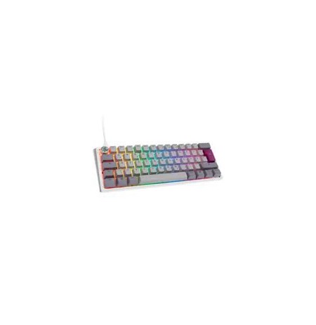 Ducky One 3 Mist Grey Mini Gaming Keyboard, RGB LED - MX-Silent-Red