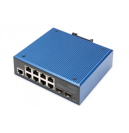 DIGITUS Switch 8+2-Port L2 managed Gigabit Ethernet PoE