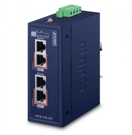 PLANET IPOE-270-12V network switch Power over Ethernet (PoE) Blue