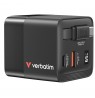 charger Verbatim Gan 65W 2xUSB-C PD, USB-A