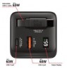 charger Verbatim Gan 65W 2xUSB-C PD, USB-A