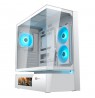 COUGAR Midi Tower Case, CFV235 Vision, ARGB, LCD Display, Glass, White