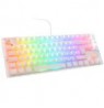 Ducky One 3 Aura White TKL Gaming Keyboard, RGB LED - MX-Speed-Silver