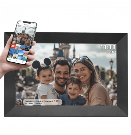 Denver photo frame with FRAMEO 10.1" 16GB black