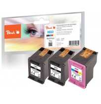 Peach PI300-1046 ink cartridge 3 pc(s) Compatible Standard Yield Black, Cyan, Magenta, Yellow