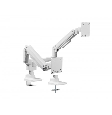Equip 17"-35" Heavy-Duty Dual Monitor Desk Mount Bracket, White