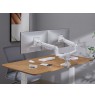 Equip 17"-35" Heavy-Duty Dual Monitor Desk Mount Bracket, White