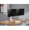 Equip 17"-35" Heavy-Duty Dual Monitor Desk Mount Bracket, White