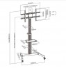 Equip 37-86" Rotate TV Cart