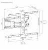 Equip 43"-90" Ultra-Slim Full Motion TV Wall Mount Bracket