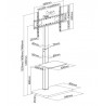 Mount for floor stand Equip 37"-75"/1TFT