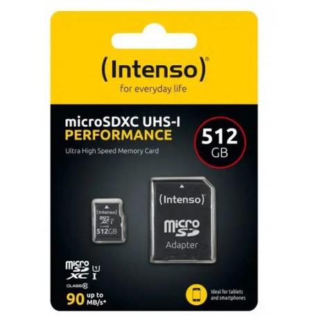 Intenso microSDXC 512GB Class 10 UHS-I U1 Performance