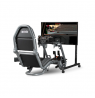 Next Level Racing Floor stand | Round Tube Freestanding Single Monitor Stand | Up to 65 " | Height adjustment