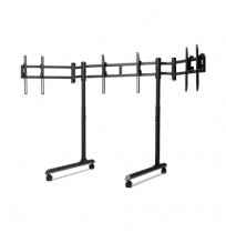 Next Level Racing Floor stand | Tube Freestanding Triple Monitor Stand | Up to 3x43 " | Height adjustment