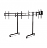 Next Level Racing Floor stand | Tube Freestanding Triple Monitor Stand | Up to 3x43 " | Height adjustment