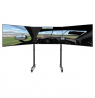 Next Level Racing Floor stand | Round Tube Freestanding Single Monitor Stand | Up to 3x43 " | Height adjustment