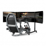 Next Level Racing Floor stand | Round Tube Freestanding Single Monitor Stand | Up to 3x43 " | Height adjustment