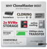 AXAGON USB-C 20Gbps Dual M.2 NVMe SSD CLONE MASTER Enclosure | EEM2-20GD