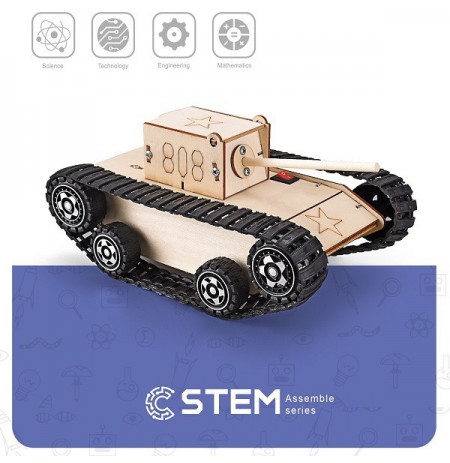 Medinis konstruktorius "Elektrinis tankas", mokomasis modelis