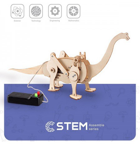 Medinis konstruktorius "Vaikščiojantis dinozauras", mokomasis modelis
