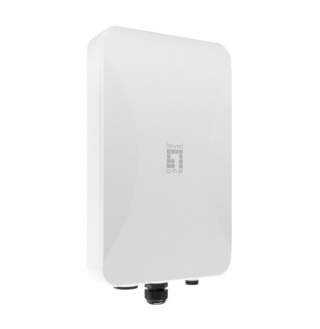 LevelOne AX3000 Dual Band Wi-Fi 6 Outdoor PoE Wireless Access Point, Omni-directional