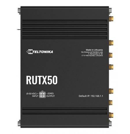 Teltonika RUTX50 router Gigabit Ethernet Dual-band (2.4 GHz/5 GHz) 5G black