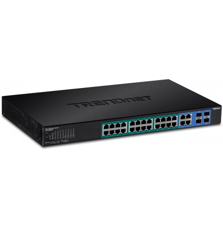 28-port managed Gbit PoE+ switch, 370W