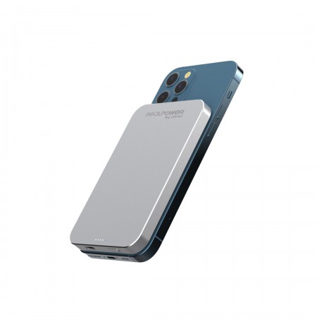 RealPower PB-5000 Mag Lithium Polymer (LiPo) 5000 mAh Wireless charging Silver