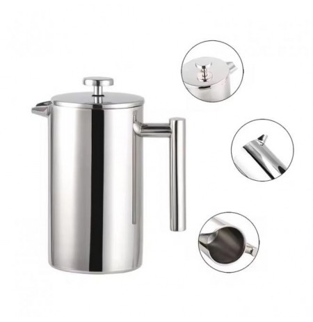 French press nuspaudžiamas metalinis  kavinukas 380 ml