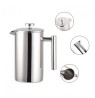 French press nuspaudžiamas metalinis kavinukas 380 ml