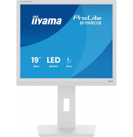 iiyama ProLite B1980S-W1 computer monitor 48.3 cm (19") 1280 x 1024 pixels SVGA LED White