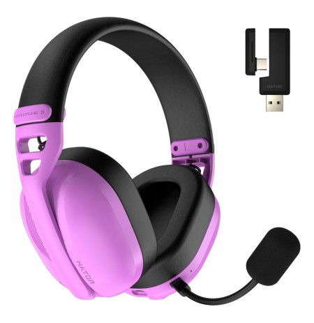 HATOR Hyperpunk 3 Wireless Headset Wired & Wireless Head-band Gaming USB Type-C / USB Type-A Bluetooth Violet