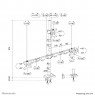 Neomounts DS60-600BL2-1 Triple monitor arm 10-32"