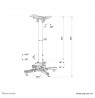 Neomounts CL25-540WH1 Beamer ceiling mount - h 60,5-90,5 cm - easy-install - full motion