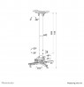 Neomounts CL25-550WH1 Beamer ceiling mount - h 74,5-114,5 cm - easy-install - full motion