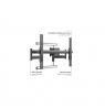 EDBAK Wall mount | Heavy Duty Swing Arm | Tilt | 42-98 " | Maximum weight (capacity) 120 kg | Black