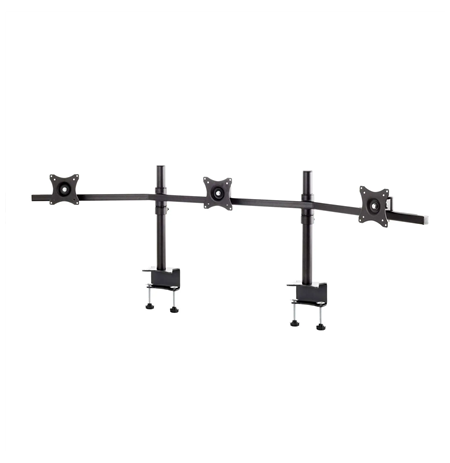 EDBAK SV11 desk mount for three 19 “-27” monitors, curved | EDBAK