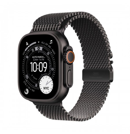 Watch Apple Watch Ultra 3 (2025) 5G 49mm Black Titanium Case with Black Titanium Milanese Loop L - Black