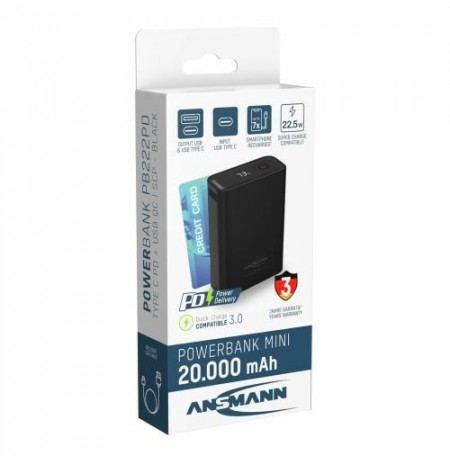 Powerbank ANSMANN PB222PD 20000mAh czarny