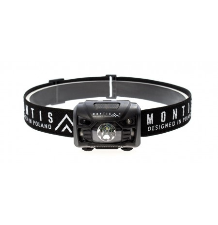 Montis Akumulatorowa latarka nagłowna z sensorem MT001 Black Headband flashlight LED