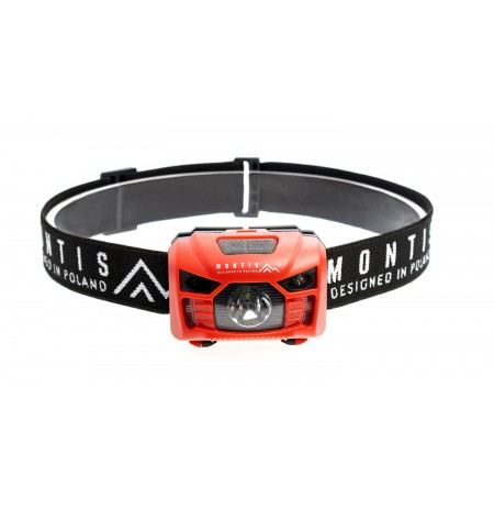 Montis Bateryjna latarka nagłowna z sensorem MT002 Red, Black Headband flashlight LED