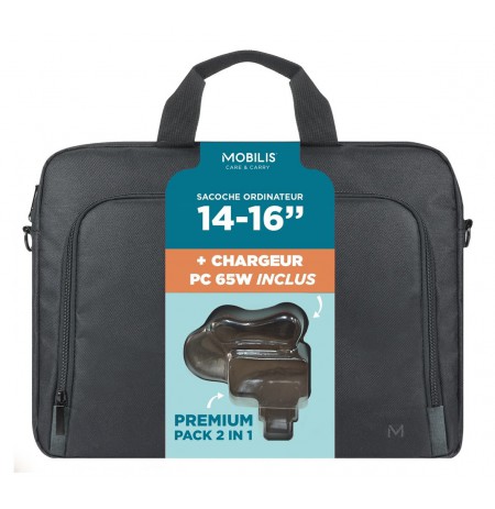 Mobilis 003089 laptop case 40.6 cm (16") Toploader bag Black