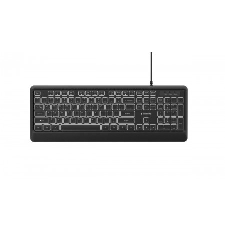 Gembird KB-UML-04 Slim wired backlight keyboard, black, US layout